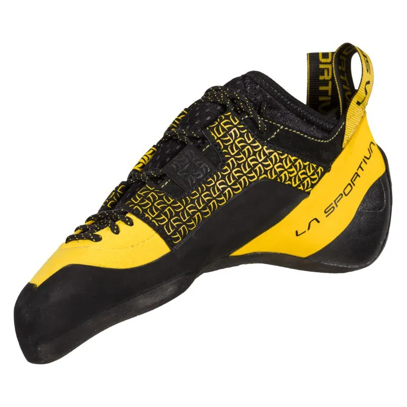 La Sportiva Katana Lace Climbing Shoe in Black/Yellow-4